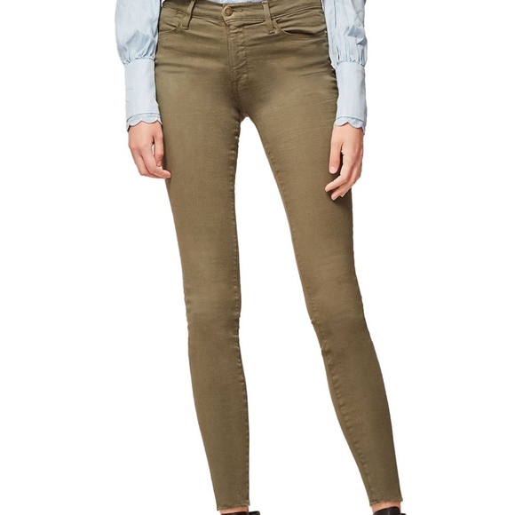 Frame Denim Denim - NWT Frame Denim Le High Raw Hem Olive Green Jeans
